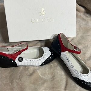 Gucci Tricolor Mary Jane Flats